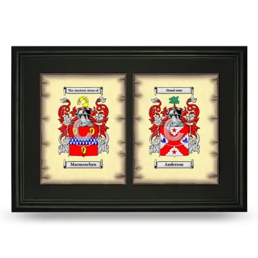 Double Coat of Arms Framed - Black