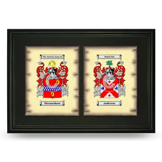 Double Coat of Arms Framed - Black