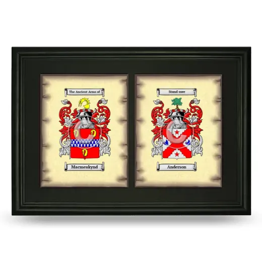 Double Coat of Arms Framed - Black