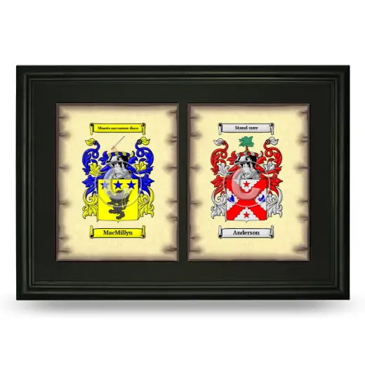 Double Coat of Arms Framed - Black