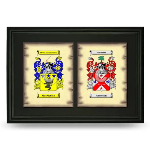 Double Coat of Arms Framed - Black