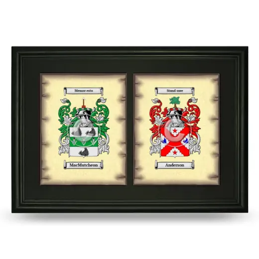 Double Coat of Arms Framed - Black