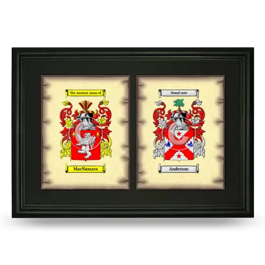 Double Coat of Arms Framed - Black
