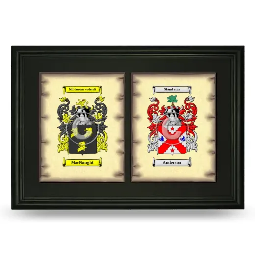 Double Coat of Arms Framed - Black