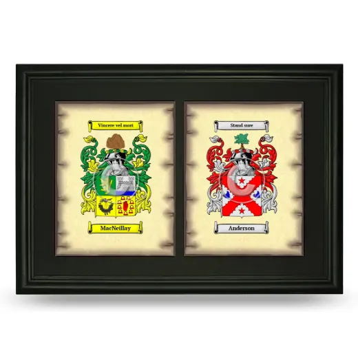 Double Coat of Arms Framed - Black