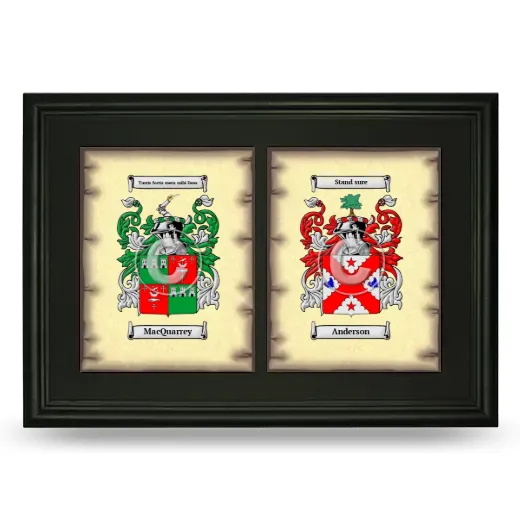 Double Coat of Arms Framed - Black
