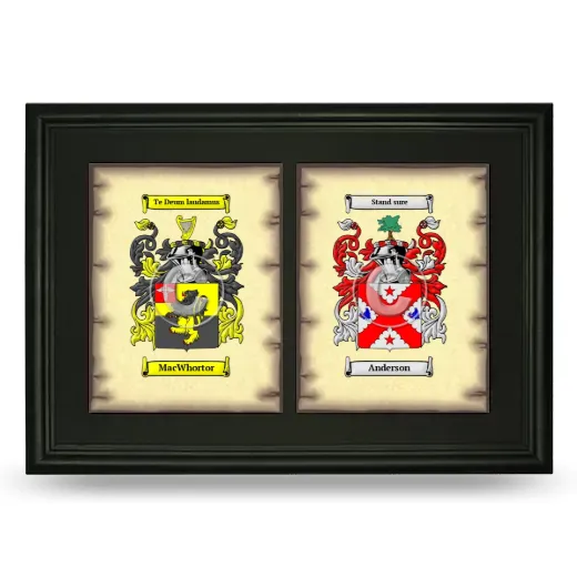 Double Coat of Arms Framed - Black