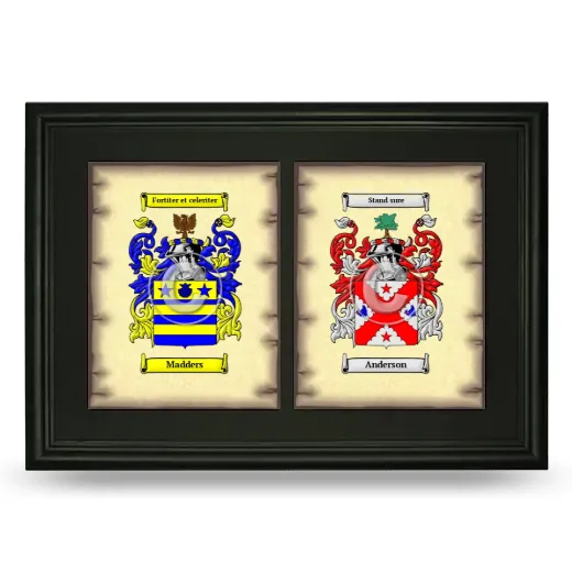 Double Coat of Arms Framed - Black