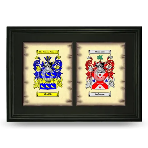 Double Coat of Arms Framed - Black