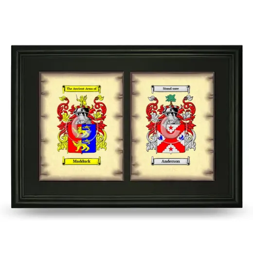 Double Coat of Arms Framed - Black