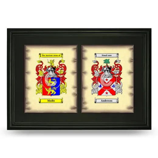 Double Coat of Arms Framed - Black