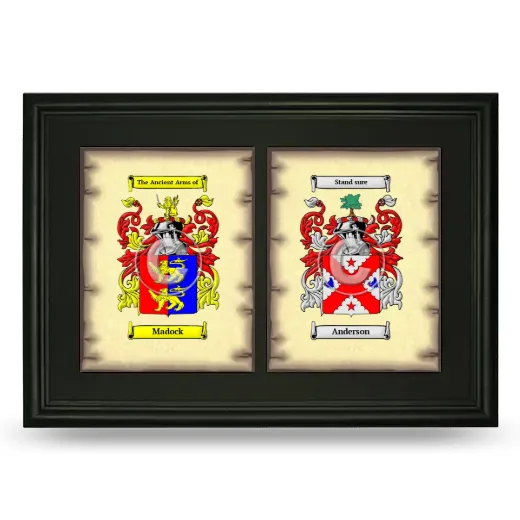 Double Coat of Arms Framed - Black