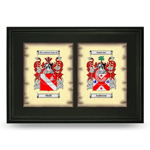 Double Coat of Arms Framed - Black