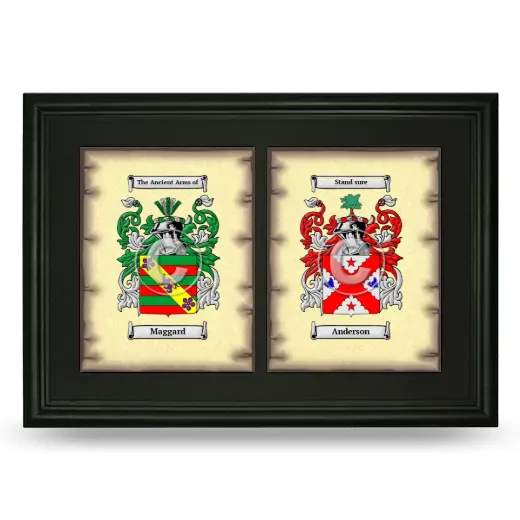Double Coat of Arms Framed - Black