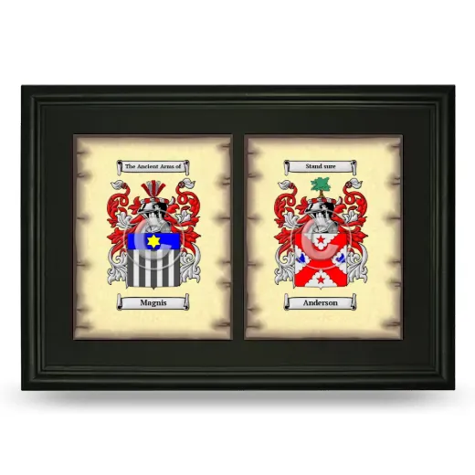 Double Coat of Arms Framed - Black