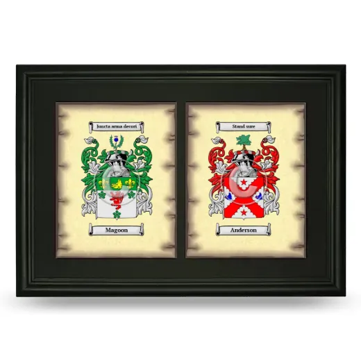 Double Coat of Arms Framed - Black