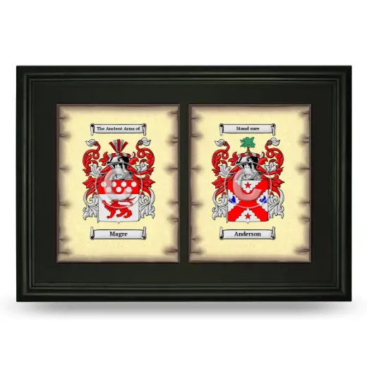 Double Coat of Arms Framed - Black