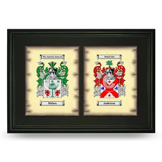 Double Coat of Arms Framed - Black