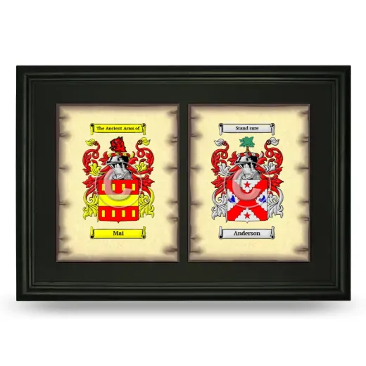 Double Coat of Arms Framed - Black