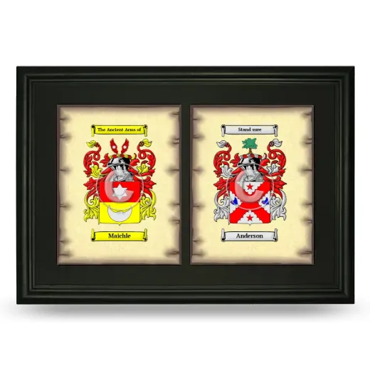 Double Coat of Arms Framed - Black
