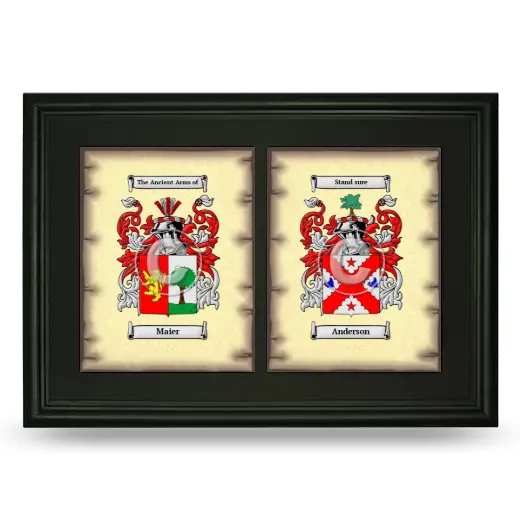 Double Coat of Arms Framed - Black