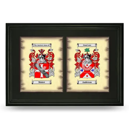 Double Coat of Arms Framed - Black