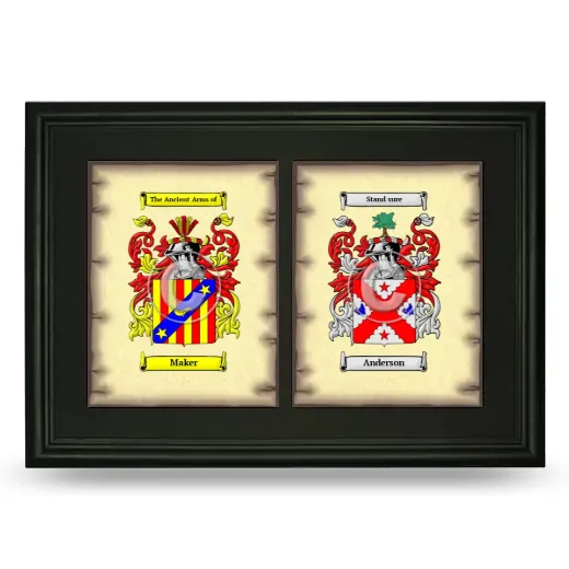 Double Coat of Arms Framed - Black