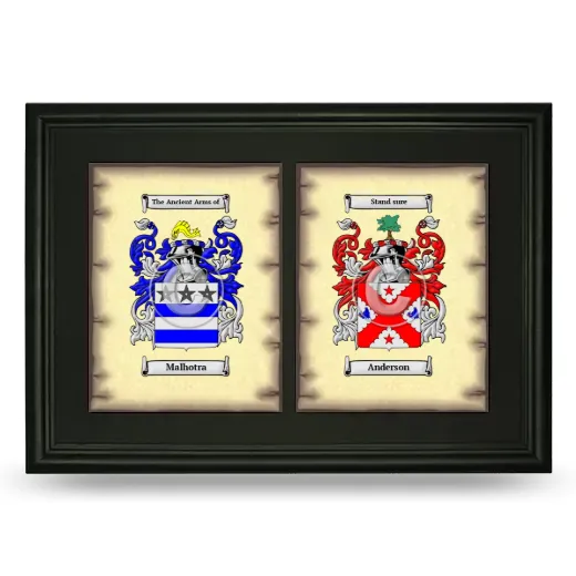 Double Coat of Arms Framed - Black