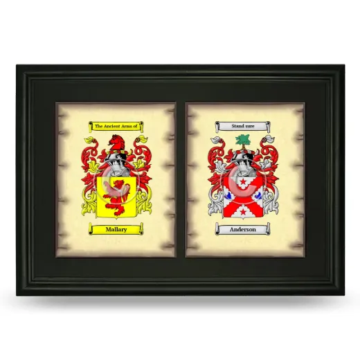 Double Coat of Arms Framed - Black
