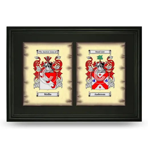 Double Coat of Arms Framed - Black