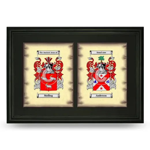 Double Coat of Arms Framed - Black