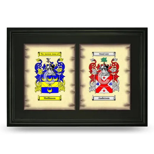 Double Coat of Arms Framed - Black