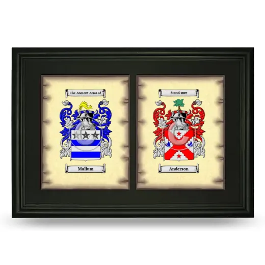 Double Coat of Arms Framed - Black
