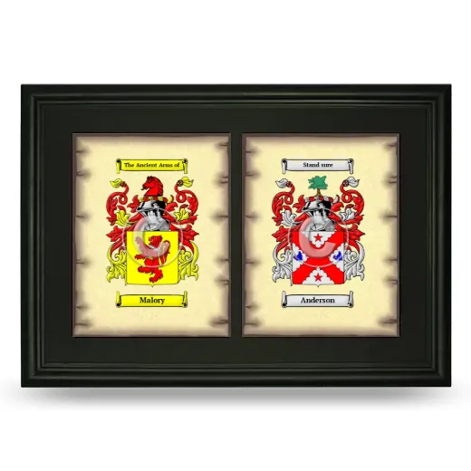 Double Coat of Arms Framed - Black