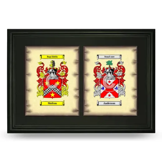 Double Coat of Arms Framed - Black
