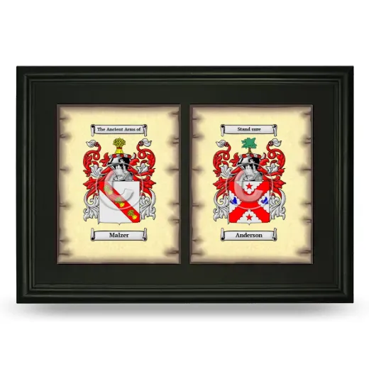 Double Coat of Arms Framed - Black