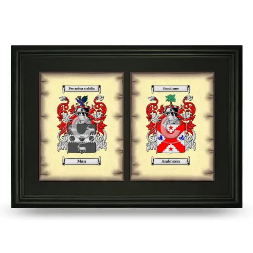 Double Coat of Arms Framed - Black