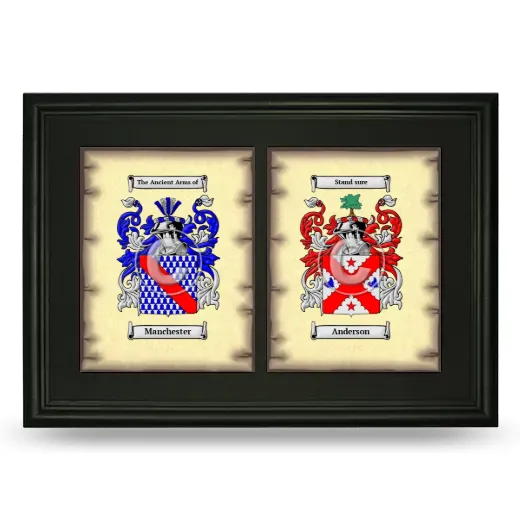 Double Coat of Arms Framed - Black