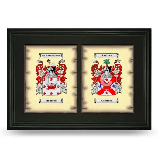 Double Coat of Arms Framed - Black