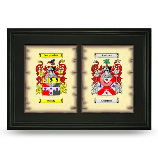 Double Coat of Arms Framed - Black