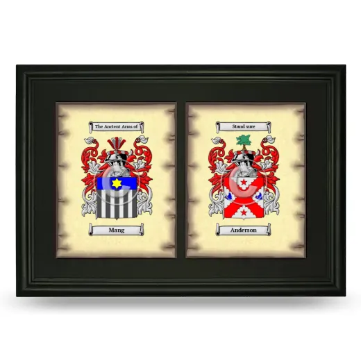 Double Coat of Arms Framed - Black