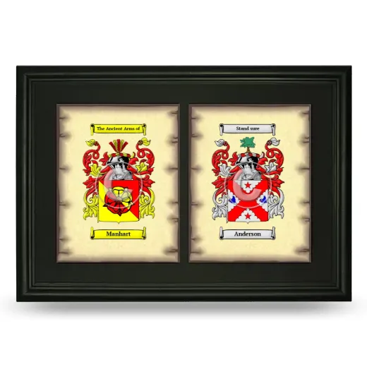 Double Coat of Arms Framed - Black