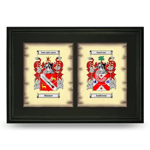 Double Coat of Arms Framed - Black