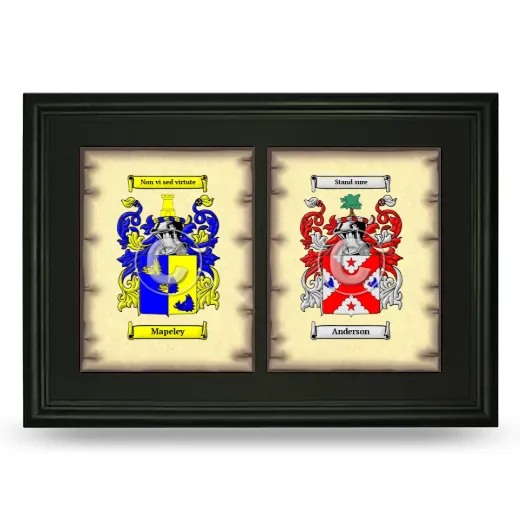 Double Coat of Arms Framed - Black