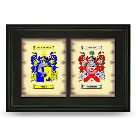 Double Coat of Arms Framed - Black