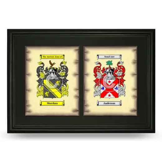 Double Coat of Arms Framed - Black
