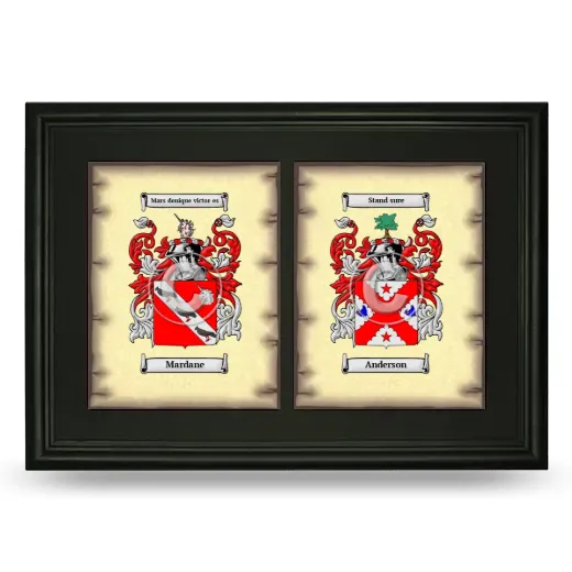 Double Coat of Arms Framed - Black