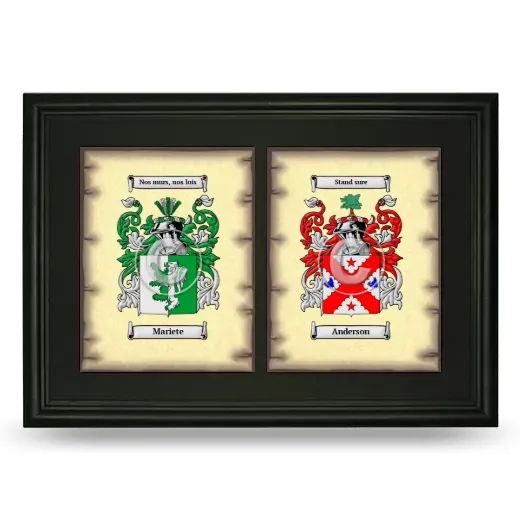 Double Coat of Arms Framed - Black
