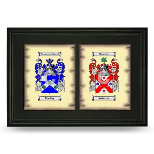 Double Coat of Arms Framed - Black