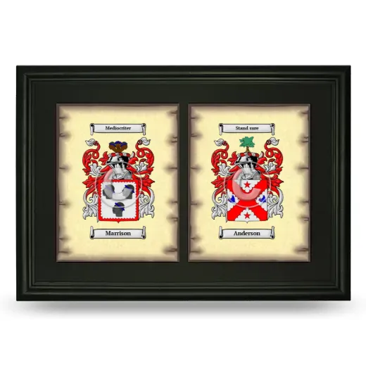 Double Coat of Arms Framed - Black